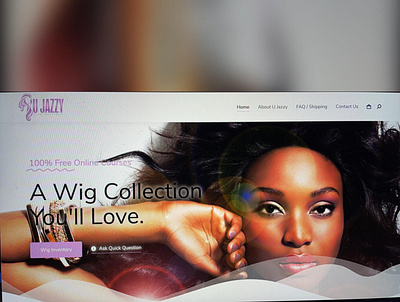 U Jazzy Hair Wigs Website Design