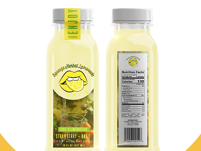 Squeeze Herbal Lemonade Label Design