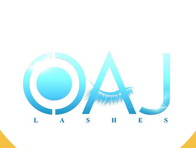 OAJ Lashes Logo Design