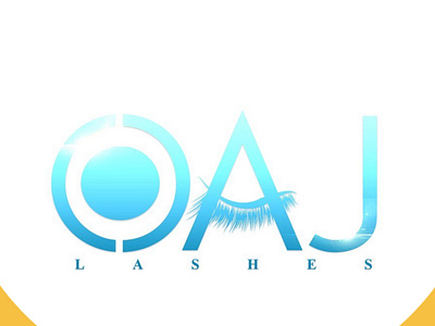 OAJ Lashes Logo Design