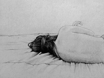 From the other bed bed broken drawing heart illustration sketch woman
