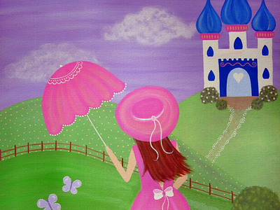 An Arabian Night 2006 castle childrens art kids art princess samantha shirley two little witches art