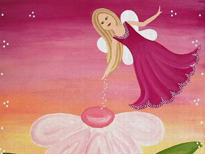 Sparkle Fairy 2004 childrens art fairy flower girl kids art samantha shirley two little witches art