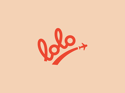 Lolo baby - logo design airplane baby branding children icon logo vector