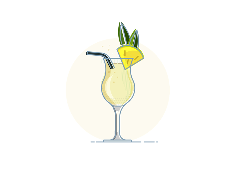 na na naa naaa pinacolada alcohol drink drinks icon set illustration party pinacolada pineapple vector