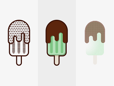 3 ways of ice cream flat ice cream icon illustration vector