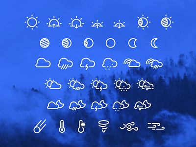 weather icon set (free4download) icon lightning moon rain snow sun sunrise sunset tornado vectors weather wind