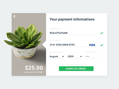 Daily UI challenge #2/100 app checkup credit card daily ui day002 flat interface ui