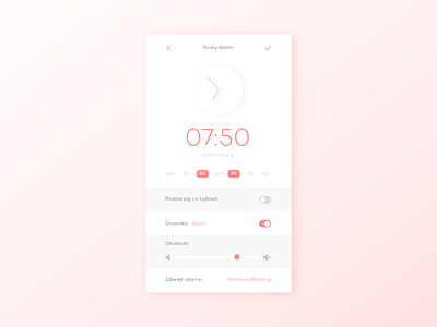 Daily UI challenge #7/100 alarm clock app daily ui day007 flat interface modern ui ui design