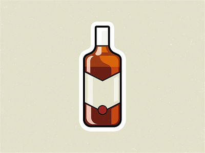 Ballantine's! alcohol bottle flat icon illustration logo mark symbol vector