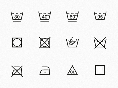 Laundry icons by Jonas Cederholm on Dribbble