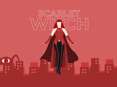 Scarlet Witch~Minimal Illustration design graphic design illustration vector
