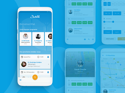 UX Challenge 2 : Doctolib android app card care concept app design doctolib doctor doctor app experience health health app health care improve product ui ux