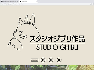 Studio Ghibli Website Design animation css graphic design html javascript ui web design