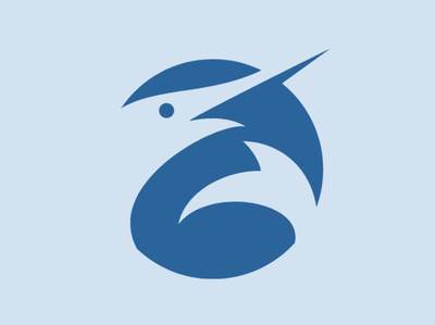 Swordfish Icon animal blue branding creative design fish graphic icon illustration illustrator logo logo mark newglue swordfish vector