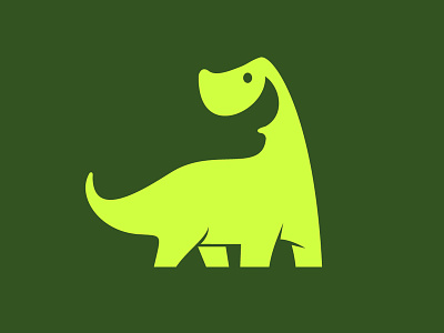 Happy Dinosaur Icon animal branding cartoon creative design dinosaur graphic green icon illustration illustrator logo logo mark newglue vector