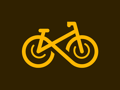 Bicycle Icon bicycle bike branding creative design graphic icon illustration illustrator logo logo mark newglue vector yellow
