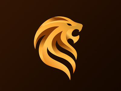 Lion Head Icon animal branding creative design graphic icon illustration illustrator lion lion head logo logo mark newglue vector yellow