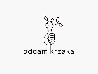 Oddam krzaka / Give back a bush bush flower logo hand logo
