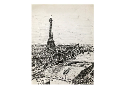 Paris architecture eiffel tower france paris pencil sketch sketchbook