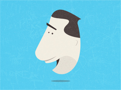 Dude blue character illustration vector