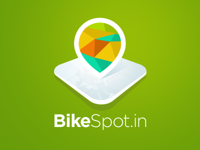 BikeSpot.in green icon identity logo