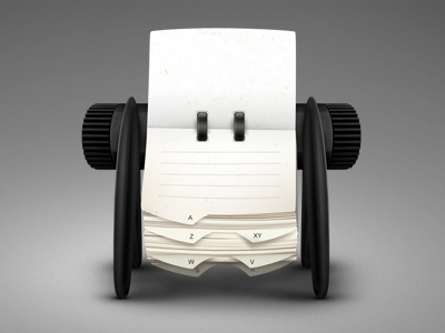 Rolodex Update icon illustration paper
