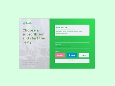 Daily UI - Subscribe dailyui design spotify subscribe ui ux web