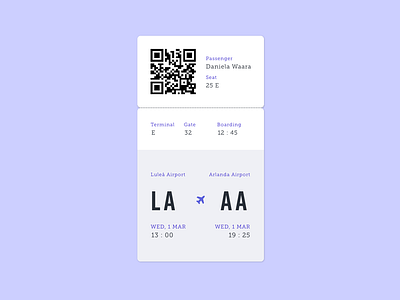 Daily UI - Boarding pass