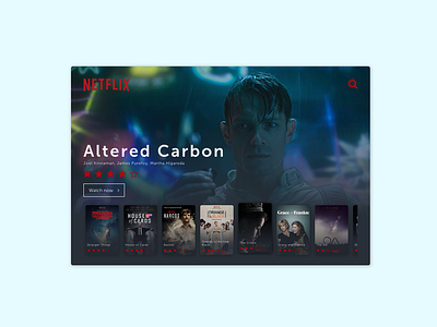 Daily UI - TV app app dailyui design netflix tv ui ux web