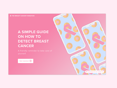 Daily UI - Landing page branding breast cancer dailyui design landing page pink ui ux web website