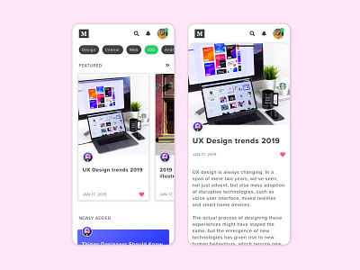 Daily UI - Blog post app blog dailyui design ios iphone medium post ui ux