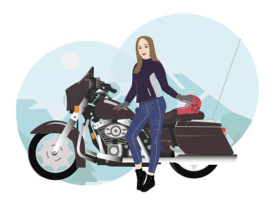 Девушка с мотоциклом