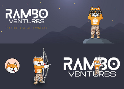 Rambo Ventures Branding branding design graphic design illustration logo typography ui vector vector flat illustration