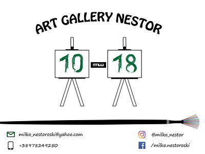 Art Gallery Nestor branding design graphic design vector flat illustration