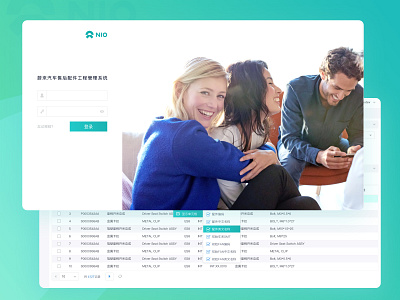 NIO SBom board car green management system nio parts project sbom table ui uiux work