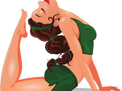 Yoga girl-1 3d animation branding design graphic design illustration logo motion graphics ui vector yoga girls