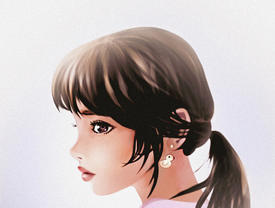 Portrait of a girl-1 3d animation branding graphic design logo motion graphics portrait of a girl