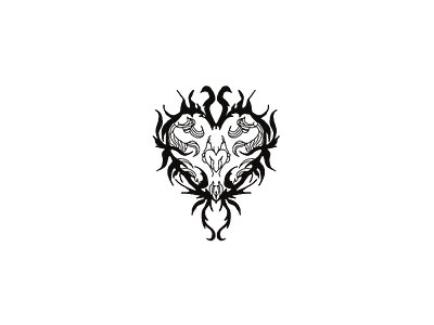 Kalp design gotik kalp siyah beyaz tel örgü