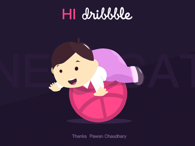 Hello Dribbble! dribbble first hello illustration invite shot ui