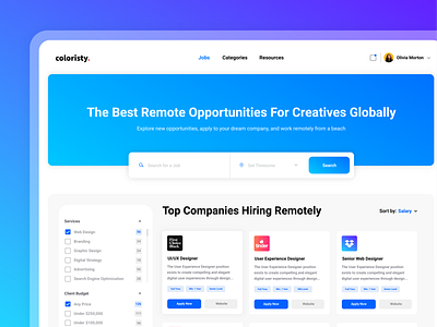 Remote Job Portal Design