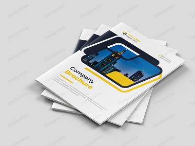 Company brochure Template Design a4 annual report branding brochure clean company corporate corporate flyer cover design document infographic professional promotional template