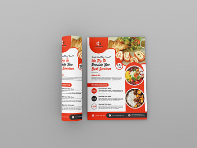 Restaurant Food Flyer Design Template branding clean corporate flyer design editable flier flyer food info meal menu print ready restaurant template vector