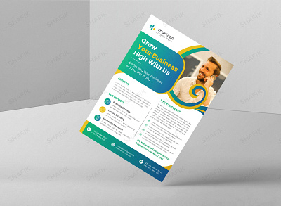 Modern Business flyer design Template 2 background branding brochure business flyer clean company corporate corporate flyer cover design document eye catchy flier flyer gradient info minimal print ready template unique