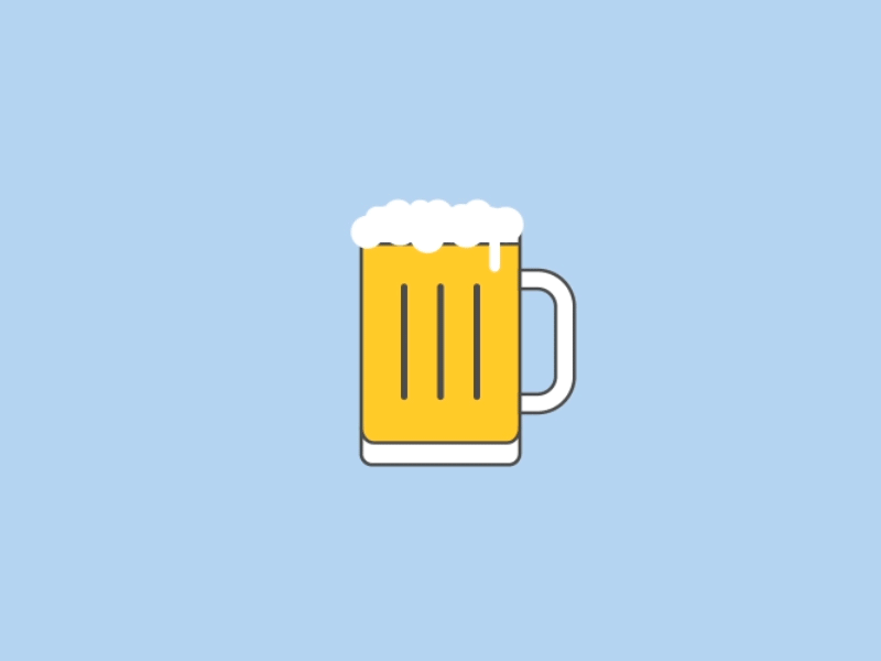 Happy Hour animation beer happy hour illustration loop motion graphics