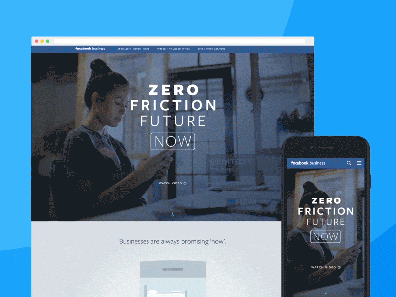 Zero Friction Future b2b campaign facebook facebook business facebook iq marketing ux web design zero friction future