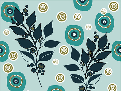 circles with leaves graphic design patterns print design seamless textile designs vector