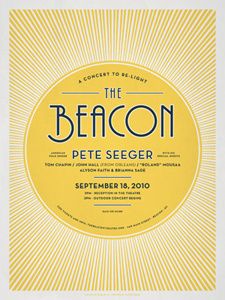 The Beacon Poster 1 gray poster texture type typography yellow