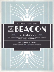 The Beacon Poster 3 blue gray poster texture type typography