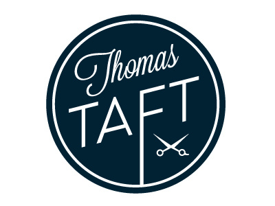 Rabe & Co / Logo for Thomas Taft blue circle logo script